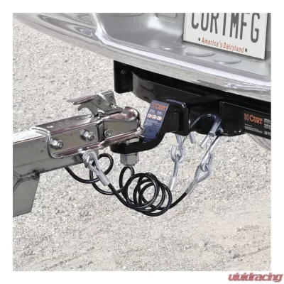 Curt 44-1/2" Safety Cables with 2 Snap Hooks (5,000 lbs., Vinyl-Coated, 2-Pack) - 80151