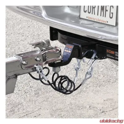 Curt 44" Safety Cables with 2 Snap Hooks (7,500 lbs., Vinyl-Coated, 2-Pack) - 80176