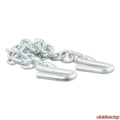 Curt 48" Safety Chain with 2 S-Hooks (7,000 lbs., Clear Zinc) - 80301