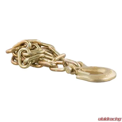 Curt 35" Safety Chain with 1 Clevis Hook (12,600 lbs., Yellow Zinc) - 80303