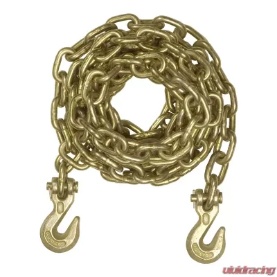 Curt 14' Transport Binder Safety Chain with 2 Clevis Hooks (18,800 lbs., Yellow Zinc) - 80305