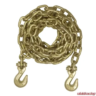 Curt 16' Transport Binder Safety Chain with 2 Clevis Hooks (18,800 lbs., Yellow Zinc) - 80306