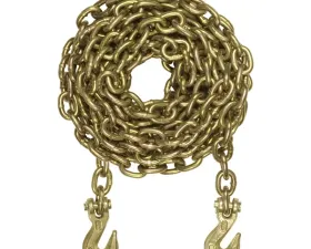 Curt 25' Transport Binder Safety Chain with 2 Clevis Hooks (18,800 lbs., Yellow Zinc)