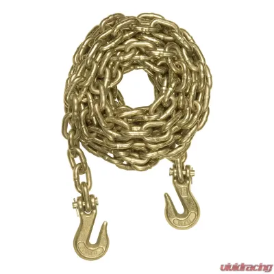 Curt 14' Transport Binder Safety Chain with 2 Clevis Hooks (26,400 lbs., Yellow Zinc) - 80309
