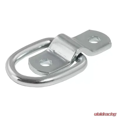 Curt 1" x 1-1/4" Surface-Mounted Tie-Down D-Ring (1,200 lbs., Clear Zinc) - 83730
