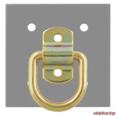 Curt 3" x 3" Surface-Mounted Tie-Down D-Ring (3,600 lbs., Yellow Zinc) - 83740