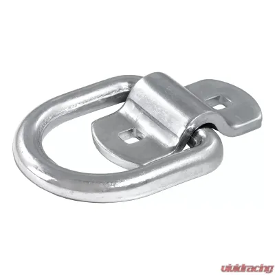 Curt 3" x 3" Surface-Mounted Tie-Down D-Ring (3,600 lbs., Clear Zinc) - 83742