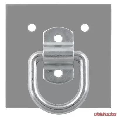 Curt 3" x 3" Surface-Mounted Tie-Down D-Ring (3,600 lbs., Clear Zinc) - 83742