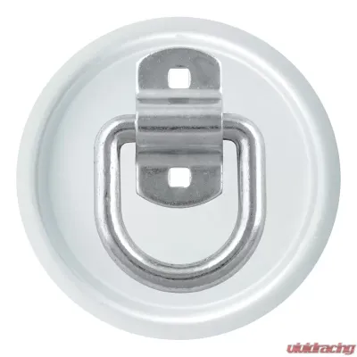 Curt 3" x 3" Surface-Mounted Tie-Down D-Ring (3,600 lbs., Clear Zinc) - 83742