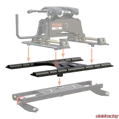 Curt X5 Gooseneck-to-5th-Wheel Adapter Plate for Double Lock - 16210