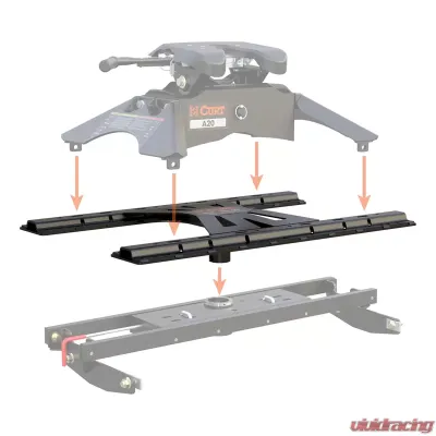 Curt X5 Gooseneck-to-5th-Wheel Adapter Plate for Double Lock EZr - 16220