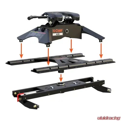 Curt X5 Gooseneck-to-5th-Wheel Adapter Plate for Double Lock EZr - 16220