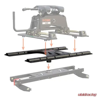 Curt X5 Gooseneck-to-5th-Wheel Adapter Plate for Double Lock EZr - 16220