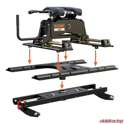Curt X5 Gooseneck-to-5th-Wheel Adapter Plate for Double Lock EZr - 16220