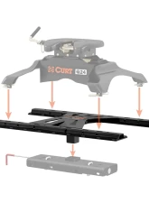 Curt X5 Gooseneck-to-5th-Wheel Adapter Plate with Square Shank                                     - 16310 - Image 4