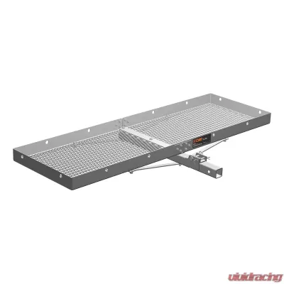 Curt 60" x 20" Aluminum Tray-Style Cargo Carrier (Folding 2" Shank) - 18100