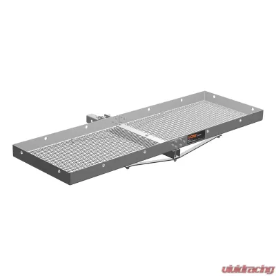 Curt 60" x 20" Aluminum Tray-Style Cargo Carrier (Folding 2" Shank) - 18100