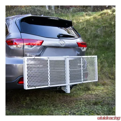 Curt 60" x 20" Aluminum Tray-Style Cargo Carrier (Folding 2" Shank) - 18100