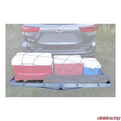 Curt 60" x 20" Aluminum Tray-Style Cargo Carrier (Folding 2" Shank) - 18100