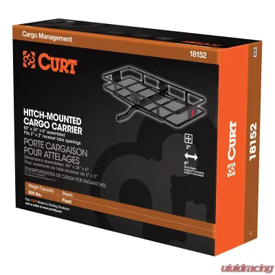 Curt 60" x 24" Basket-Style Cargo Carrier (Fixed 2" Shank) - 18152