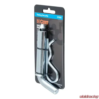 Curt 1/2" Hitch Pin with 5/8" Adapter (1-1/4" or 2" Receiver, Zinc, Packaged) - 21502