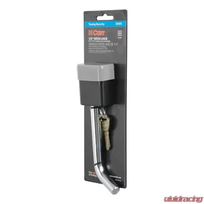 Curt 1/2" Hitch Lock (1-1/4" Receiver, Deadbolt, Chrome) - 23020