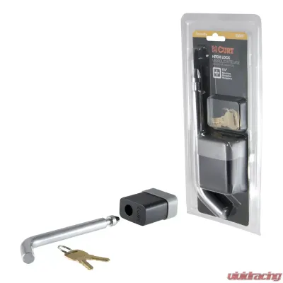 Curt 1/2" Hitch Lock (1-1/4" Receiver, Deadbolt, Chrome) - 23020
