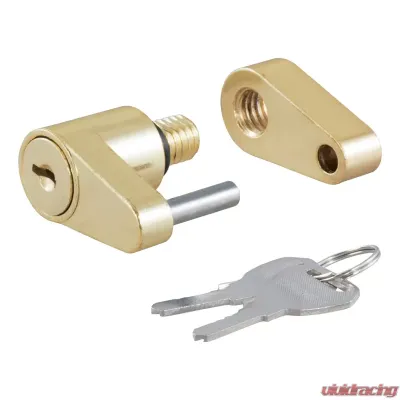 Curt Coupler Lock (1/4" Pin, 3/4" Latch Span, Padlock, Brass-Plated) - 23022