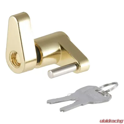 Curt Coupler Lock (1/4" Pin, 3/4" Latch Span, Padlock, Brass-Plated) - 23022