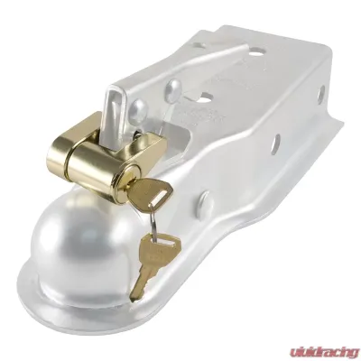 Curt Coupler Lock (1/4" Pin, 3/4" Latch Span, Padlock, Brass-Plated) - 23022