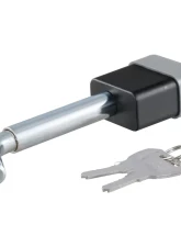 Curt 1/2" Hitch Lock with 5/8" Adapter (1-1/4" or 2" Receiver, Deadbolt, Chrome)                                     - 23024 - Image 2
