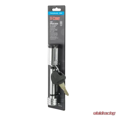Curt 1/2" Hitch Lock (1-1/4" Receiver, Barbell, Chrome) - 23501