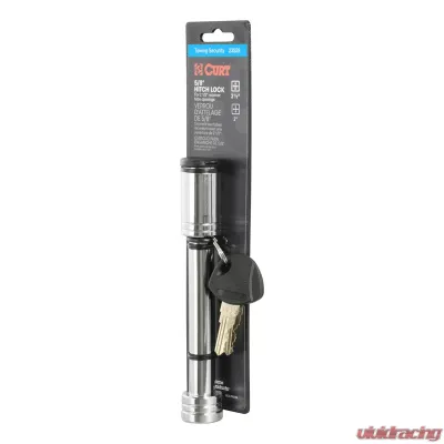 Curt 5/8" Hitch Lock (2" or 2-1/2" Receiver, Barbell, Chrome) - 23528