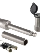 Curt 1/2" Hitch Lock with 5/8" Adapter (1-1/4" or 2" Receiver, Barbell, Stainless)                                     - 23580 - Image 3