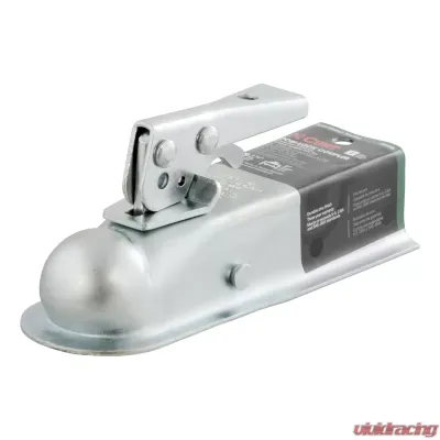 Curt 1-7/8" Straight-Tongue Coupler with Posi-Lock (2" Channel, 2,000 lbs., Zinc) - 25128