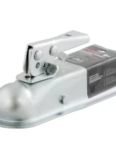 Curt 1-7/8" Straight-Tongue Coupler with Posi-Lock (2" Channel, 2,000 lbs., Zinc)                                     - 25128 - Image 3