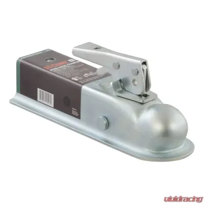 Curt 2" Straight-Tongue Coupler with Posi-Lock (2" Channel, 3,500 lbs., Zinc) - 25153