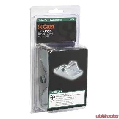 Curt Bolt-On Jack Foot (Fits 2" Tube, 2,000 lbs., Packaged) - 28271