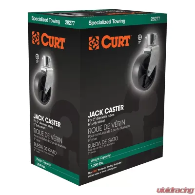 Curt 6" Jack Caster (Fits 2" Tube, 2,000 lbs., Packaged) - 28277