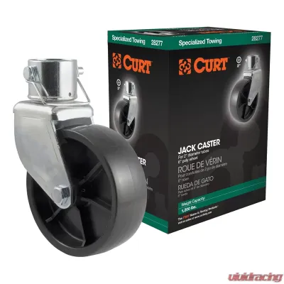 Curt 6" Jack Caster (Fits 2" Tube, 2,000 lbs., Packaged) - 28277