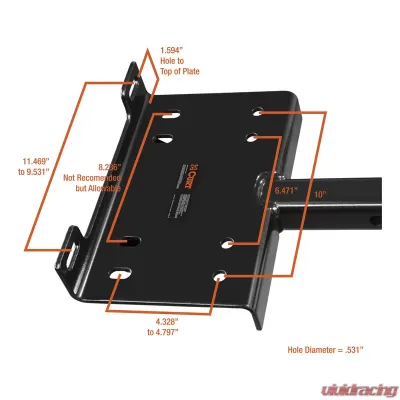 Curt Hitch-Mounted Winch Mount (Fits 2" Receiver) - 31010