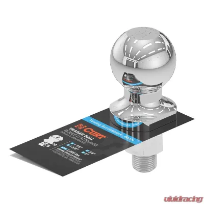 Curt 1-7/8" Trailer Ball (3/4" x 1-5/8" Shank, 2,000 lbs., Chrome) - 40001