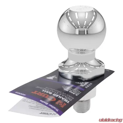 Curt 2" Trailer Ball (3/4" x 1-3/4" Shank, 3,500 lbs., Chrome) - 40003