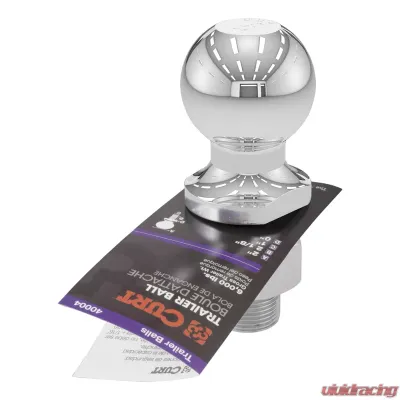 Curt 2" Trailer Ball (1" x 2-1/8" Shank, 6,000 lbs., Chrome) - 40004