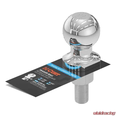 Curt 1-7/8" Trailer Ball (3/4" x 2-1/8" Shank, 2,000 lbs., Chrome) - 40015