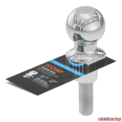 Curt 1-7/8" Trailer Ball (3/4" x 3" Shank, 2,000 lbs., Chrome) - 40016