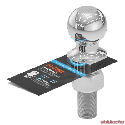 Curt 1-7/8" Trailer Ball (1" x 3" Shank, 3,500 lbs., Chrome) - 40017