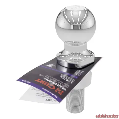 Curt 2" Trailer Ball (1" x 3" Shank, 6,000 lbs., Chrome) - 40020