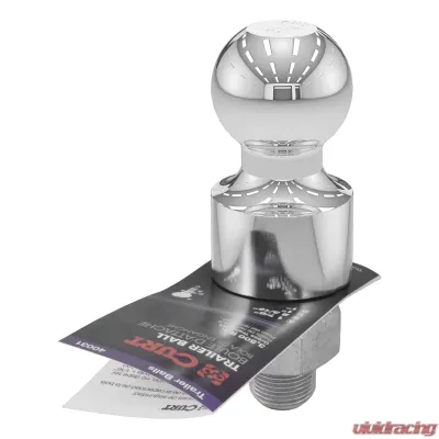 Curt 1-7/8" Trailer Ball (1" x 2-3/16" Shank, 1" Rise, 3,500 lbs., Chrome) - 40031