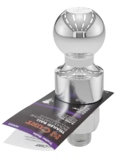 Curt 2" Trailer Ball (1" x 2-1/8" Shank, 1" Rise, 6,000 lbs., Chrome)                                     - 40033 - Image 3